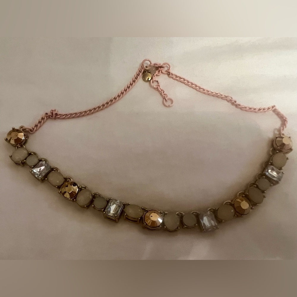J. Crew girls multi gem crystal necklace brand new